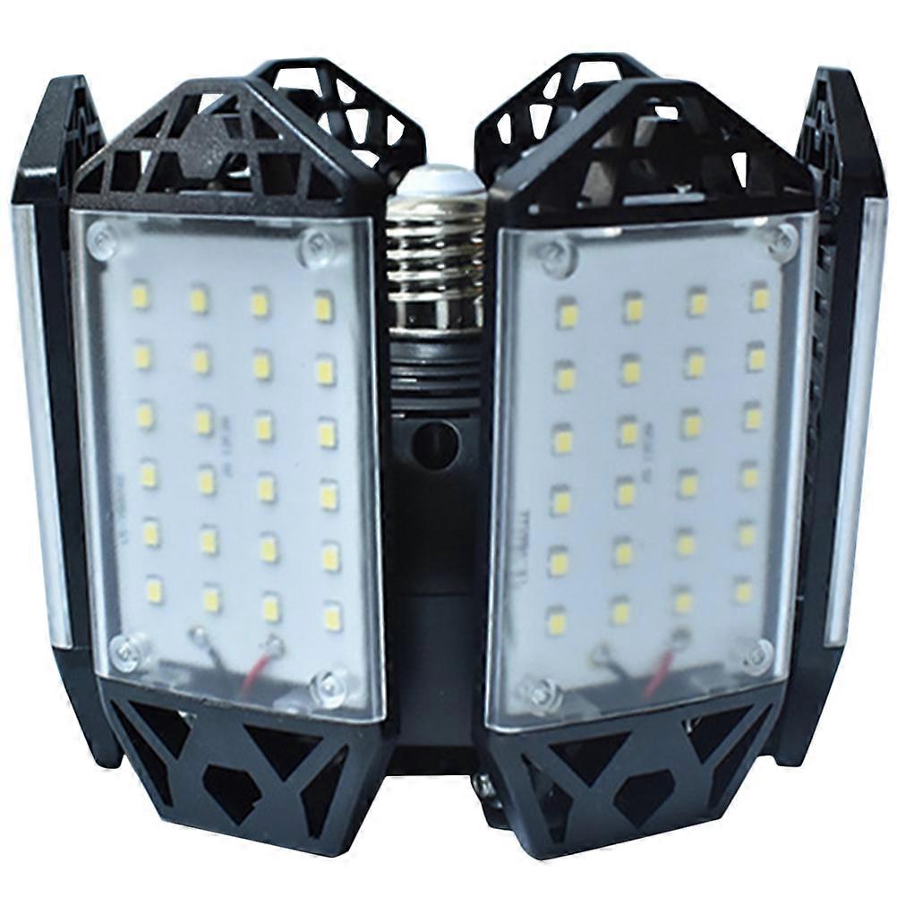 LED Garage Ceiling Light with E27 Socket 150W Black ABS PVC for Wide-Area Lighting Indoors and