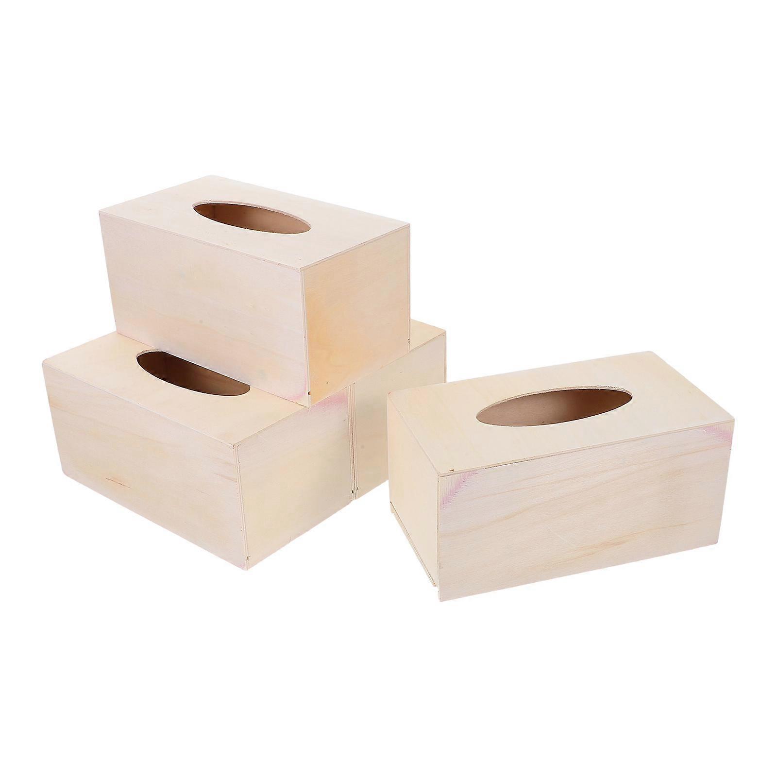 4Pcs Blank Tissue Box Cover Clay Craft Material Clay Tissue Box Material Kids DIY Material