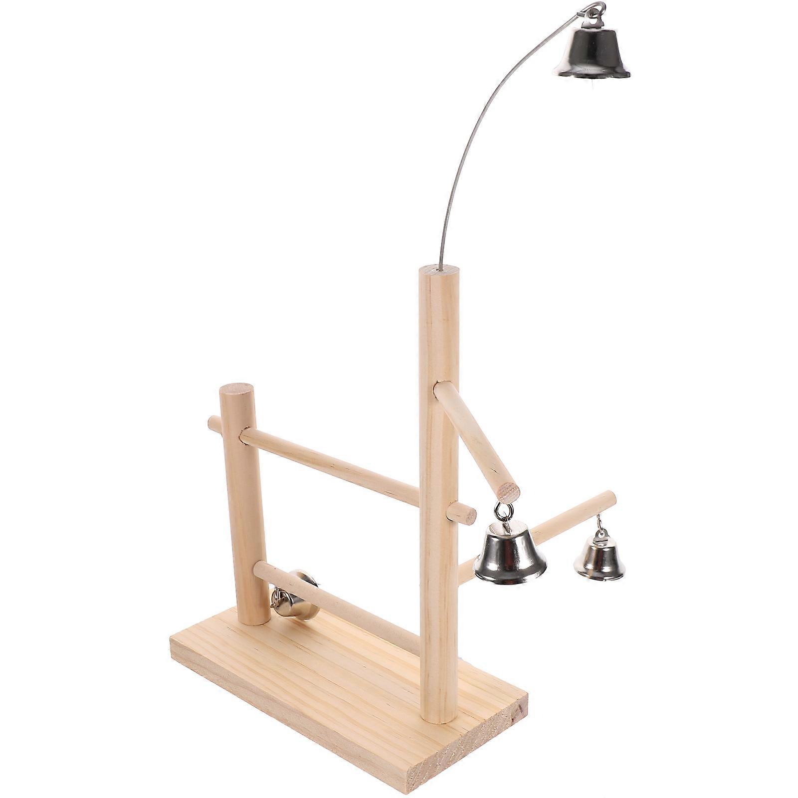 Beige Synthetic Bird Perch Stand for Cockatiel Parrots to Play Climb and Safe Material