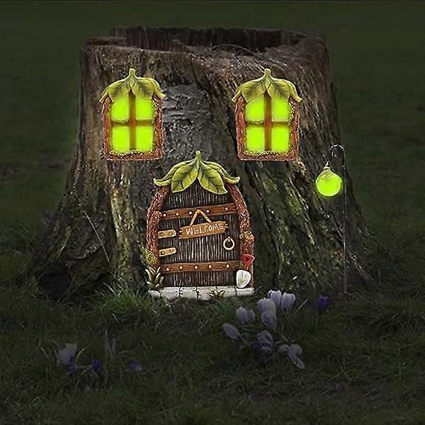 Miniature Door and Window for Fairies, Luminous Window and Door