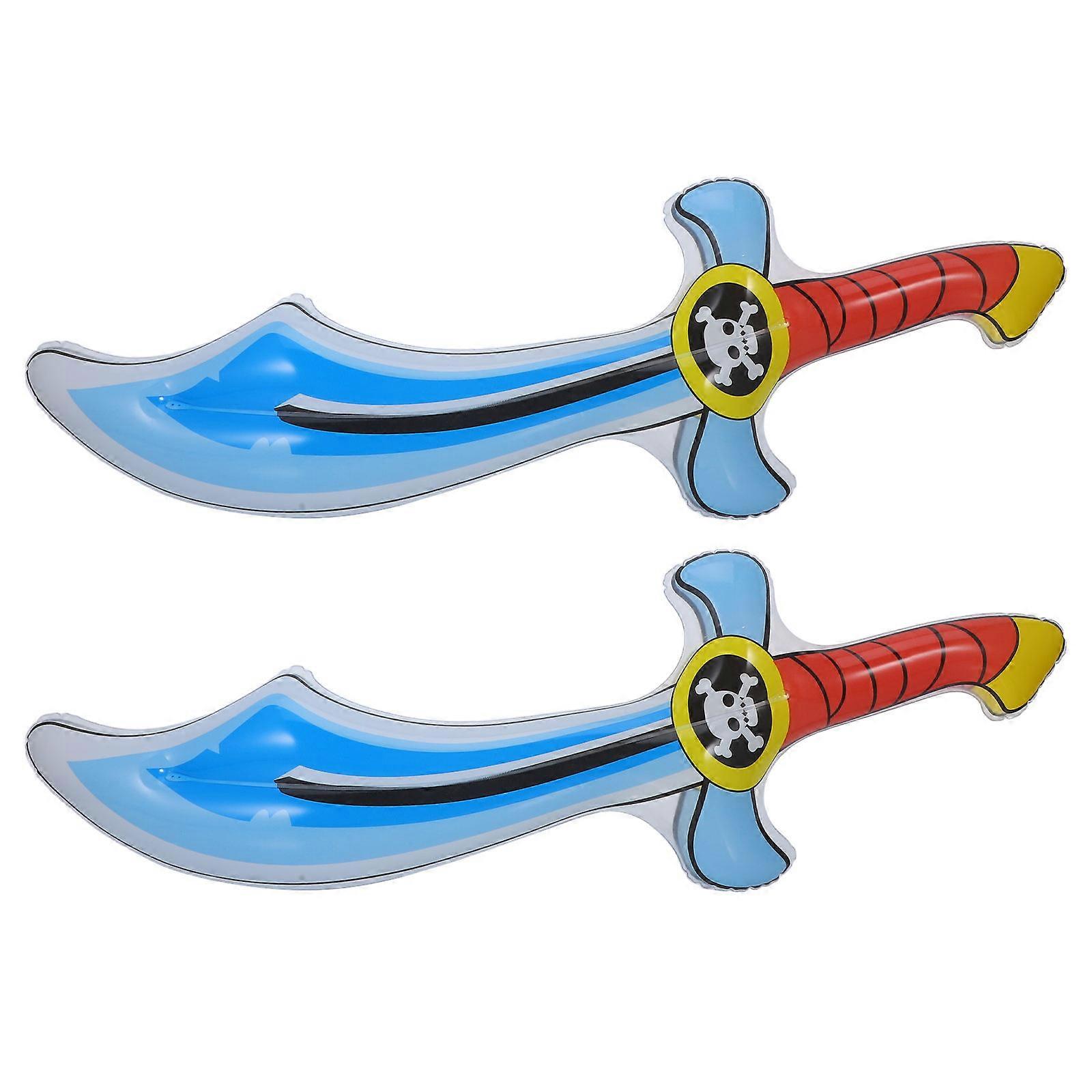 2pcs Inflatable Pirate Swords for Kids Party Supplies PVC Perfect for Cosplay Role Play
