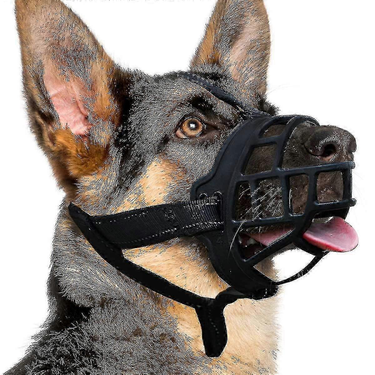 Dog Muzzle, Silicone Basket Muzzle For Small Medium Large Dogs, Soft Cage Muzzle Prevent Biting Chewing, Allow Drinking Panting,