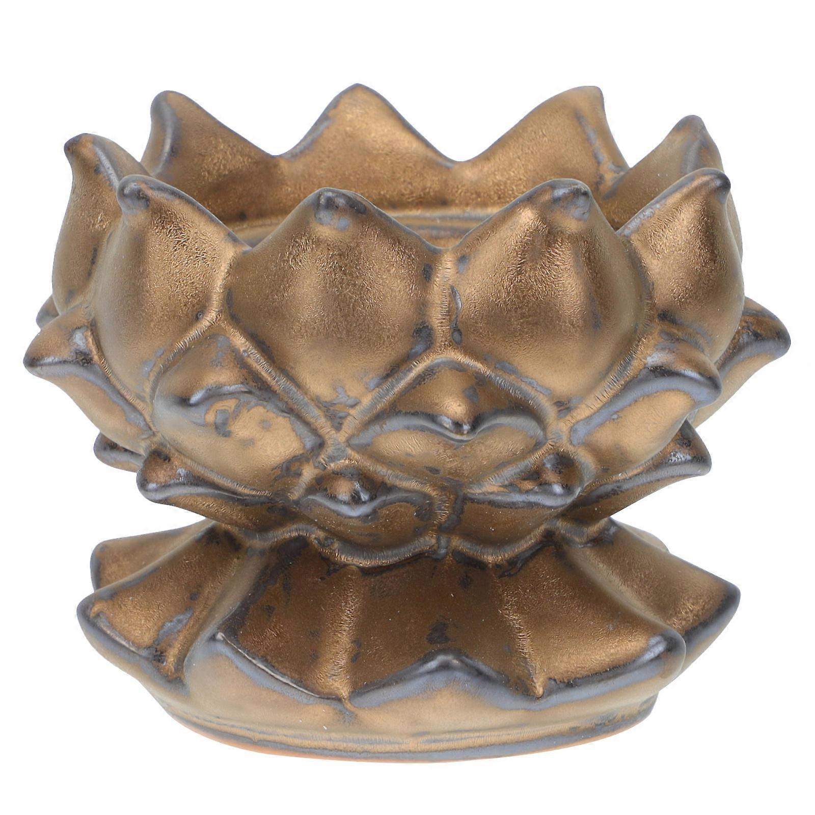 Creative Ceramic Candlesticks Featuring Lotus for Spiritual Practices
