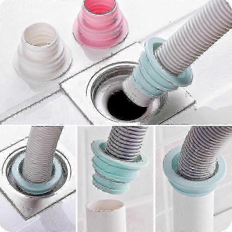 4 Pcs Kitchen Sewer Seal Ring Pipe Deodorant Plug for Washing Machine Drain Floor