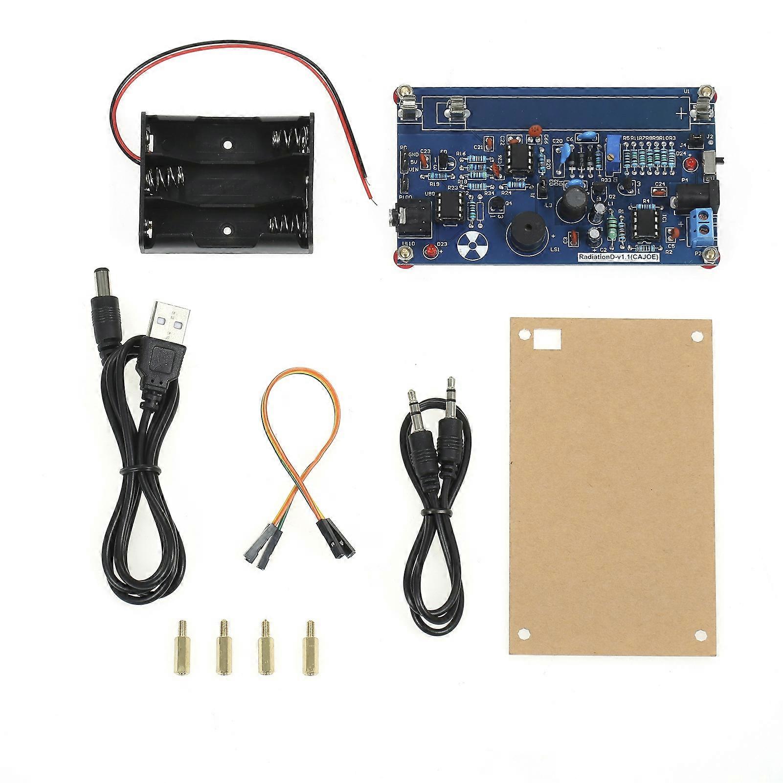 Assembled Radiation Detector System, DIY Miller Tube Tube Nuclear Radiation Detector Geiger Counter Kit Module Experimental Module