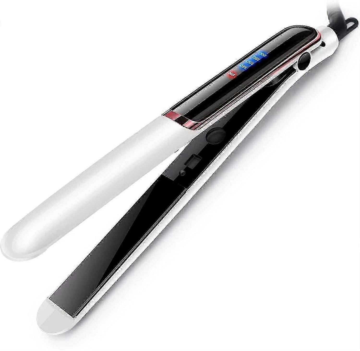 2 in 1 Hair Straightener, Quick Heat Multifunction LCD Display(White)