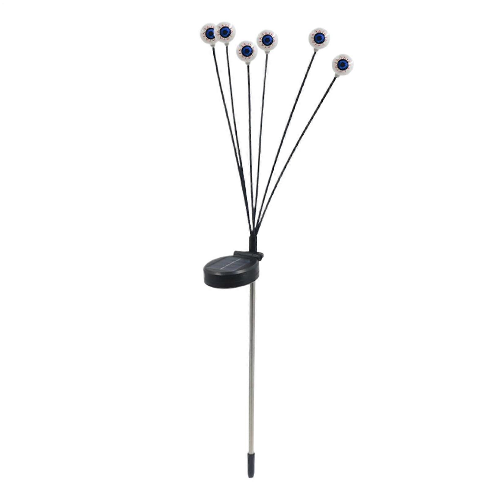 Solar Eyes Solar Decorative Spooky Eyes Lights Waterproof Ghost Lanterns for Terrace Garden Walkway Outdoor Area Purple 6 Lights