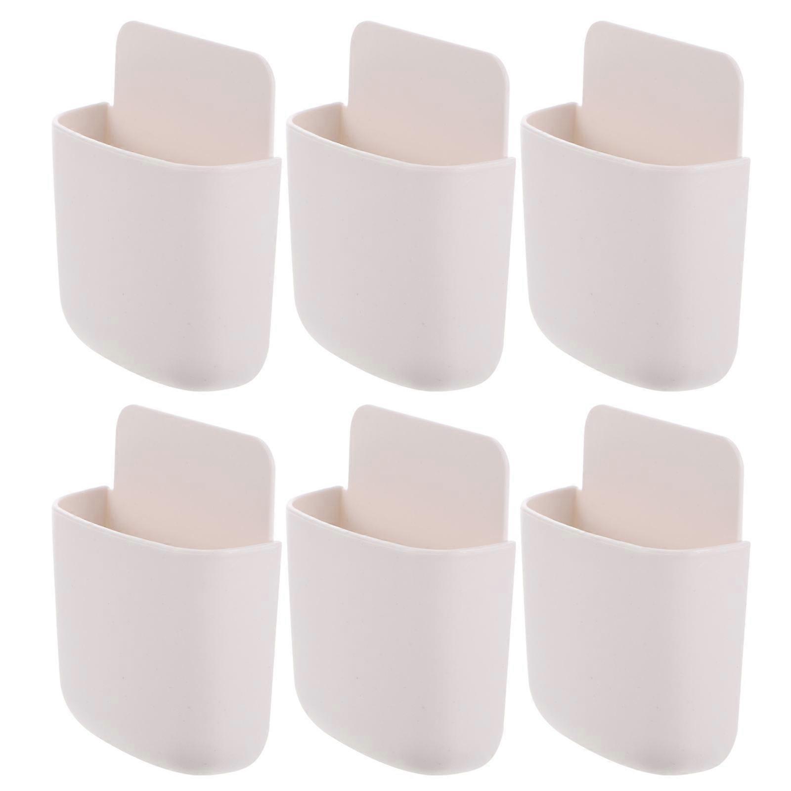 Rectangular Wall Organizer Storage For Home Use With Self-Adhesive Feature 6Pcs