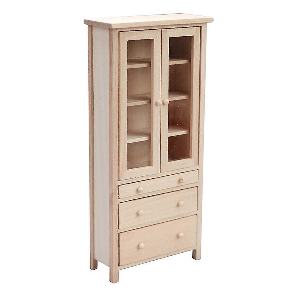 Miniature Furniture Model Toy DIY Bookshelf Prop Upright Design for Dolly House Room 1Pack