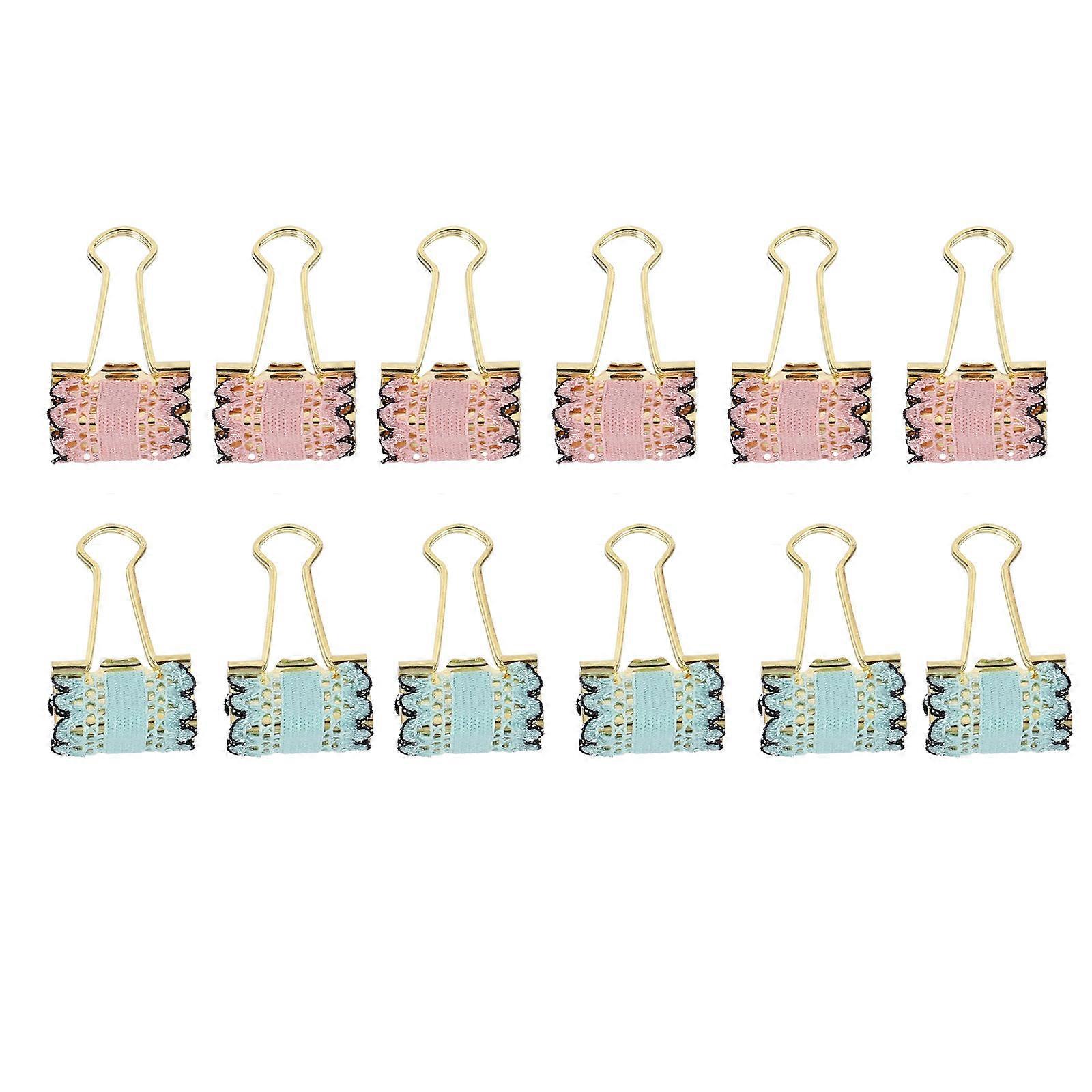 12Pcs Binder Clips In Assorted Color For Home Office Paper Organization And Storage Of Various Items