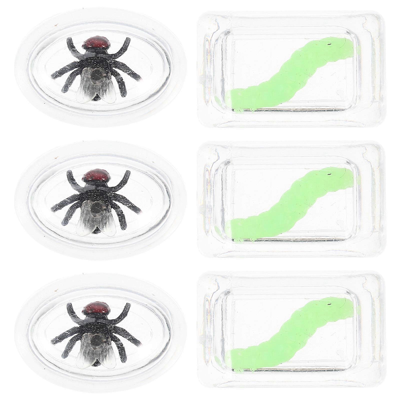 Insect Ice Cube Prank Toys 6Pcs Lifelike Design Party Trick For Friends Assorted Color
