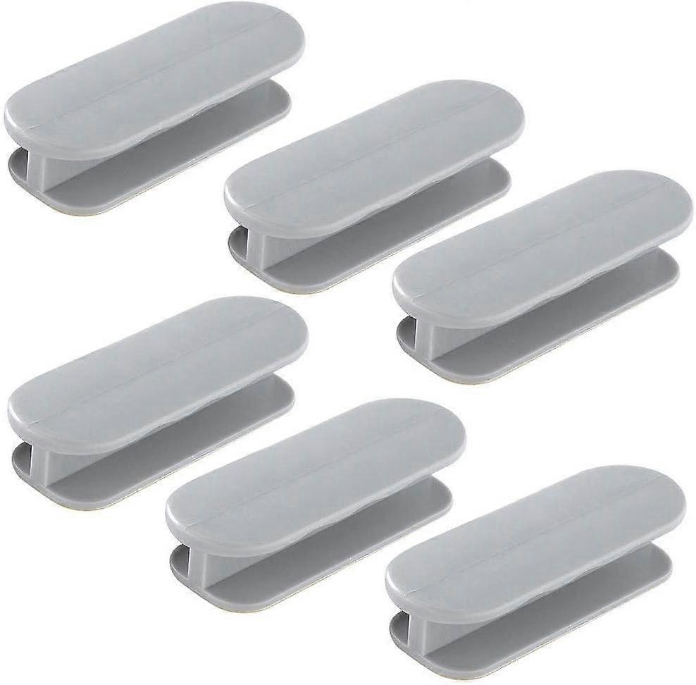 6Pcs Self Adhesive Handle 8X3Cm Plastic Furniture Handles Gray Cabinet Knobs Drawer Handle For Door