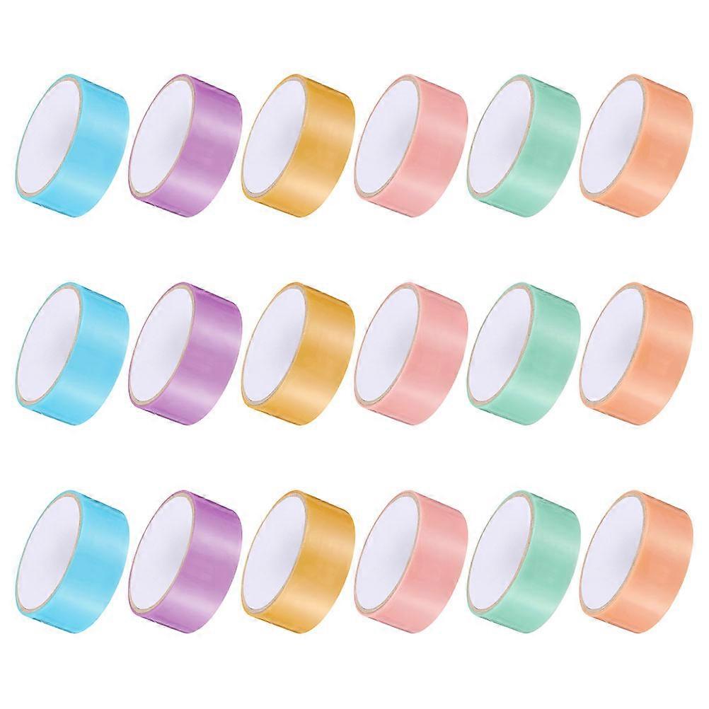 18 Rolls Vibrant DIY Sticky Ball Tapes for Arts Crafts Multi Purpose Labeling Coding and DIY Projects