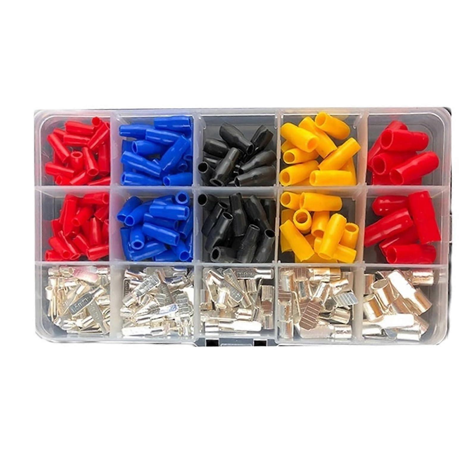260PC Copper Tin Circuit Breaker Plug Pin Crimp Terminal Connector Kit, 260Pcs C45 Color, Automotive Wiring