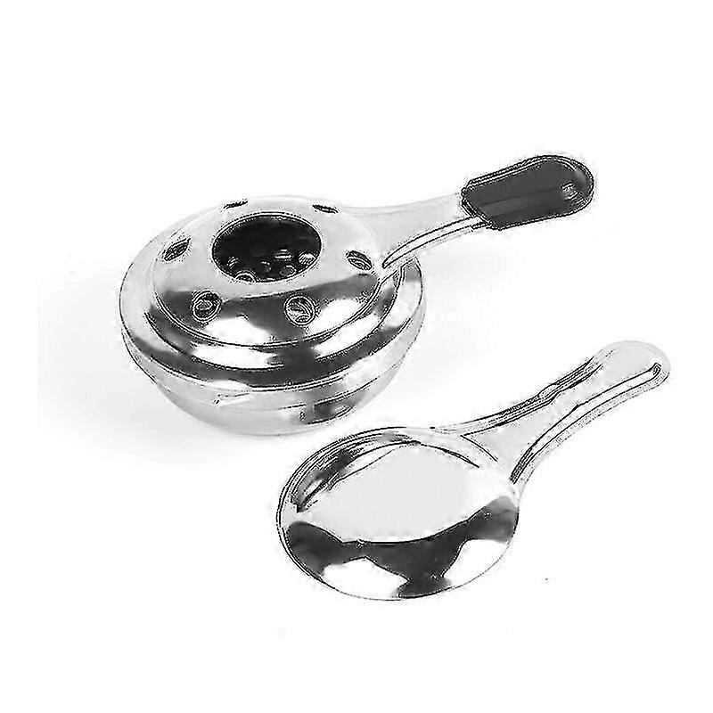 Stainless Steel Grey Gelled Alcohol Burner for Fondue - Compact Size 15 x 9.3 x 4.5 cm