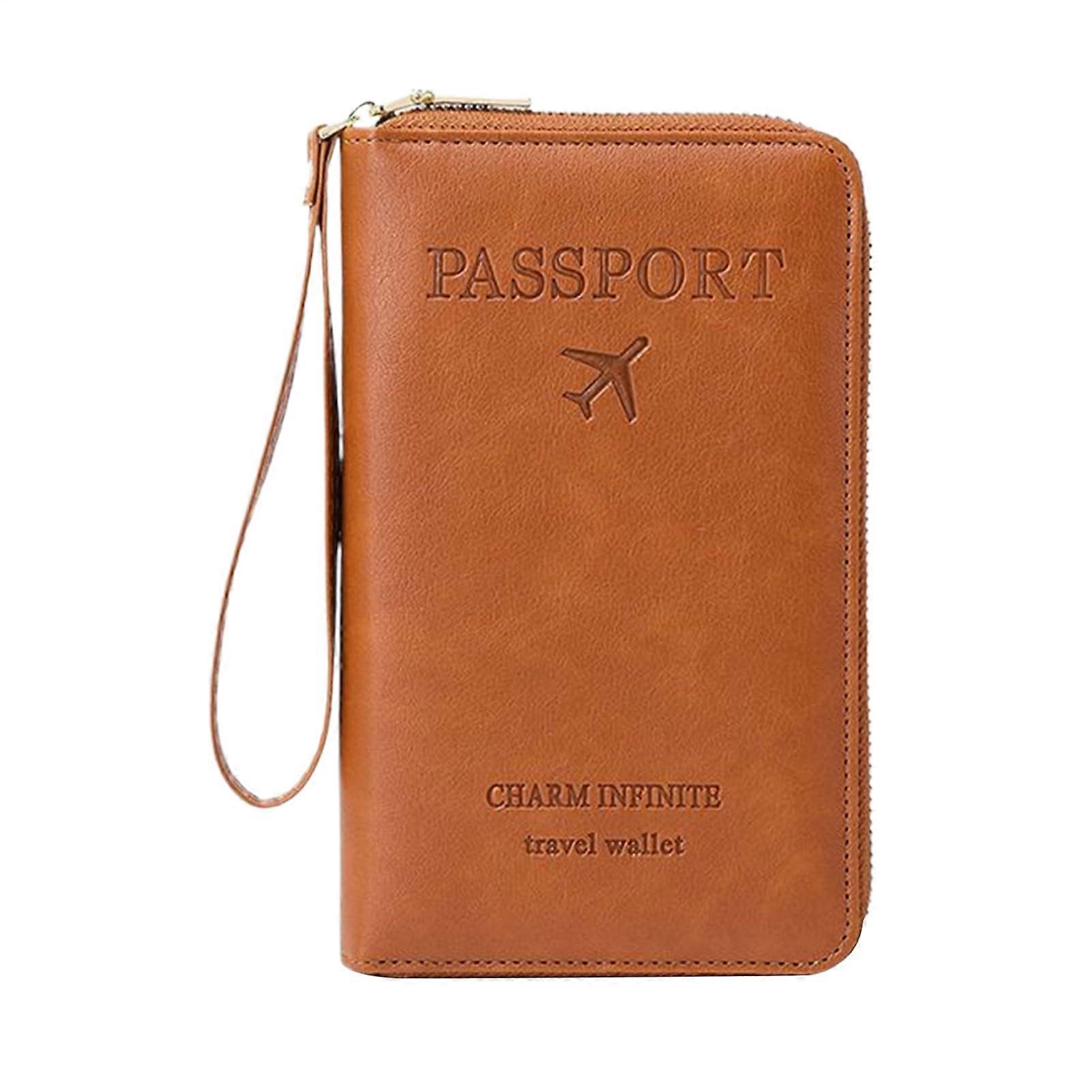 Passport Cover Holder with Sturdy Zipper, Anti-Theft Travel Wallet, 4.53x0.79in Lightweight Design, Multiple Card Pockets for Daily Use
