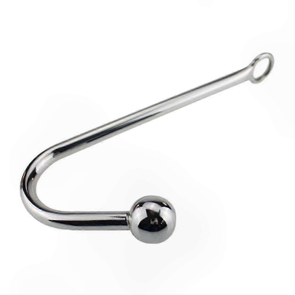 カップル用大人用ステンレススチールアナルフック、25x3cm、裏庭で楽しむための高品質のシルバーおもちゃ