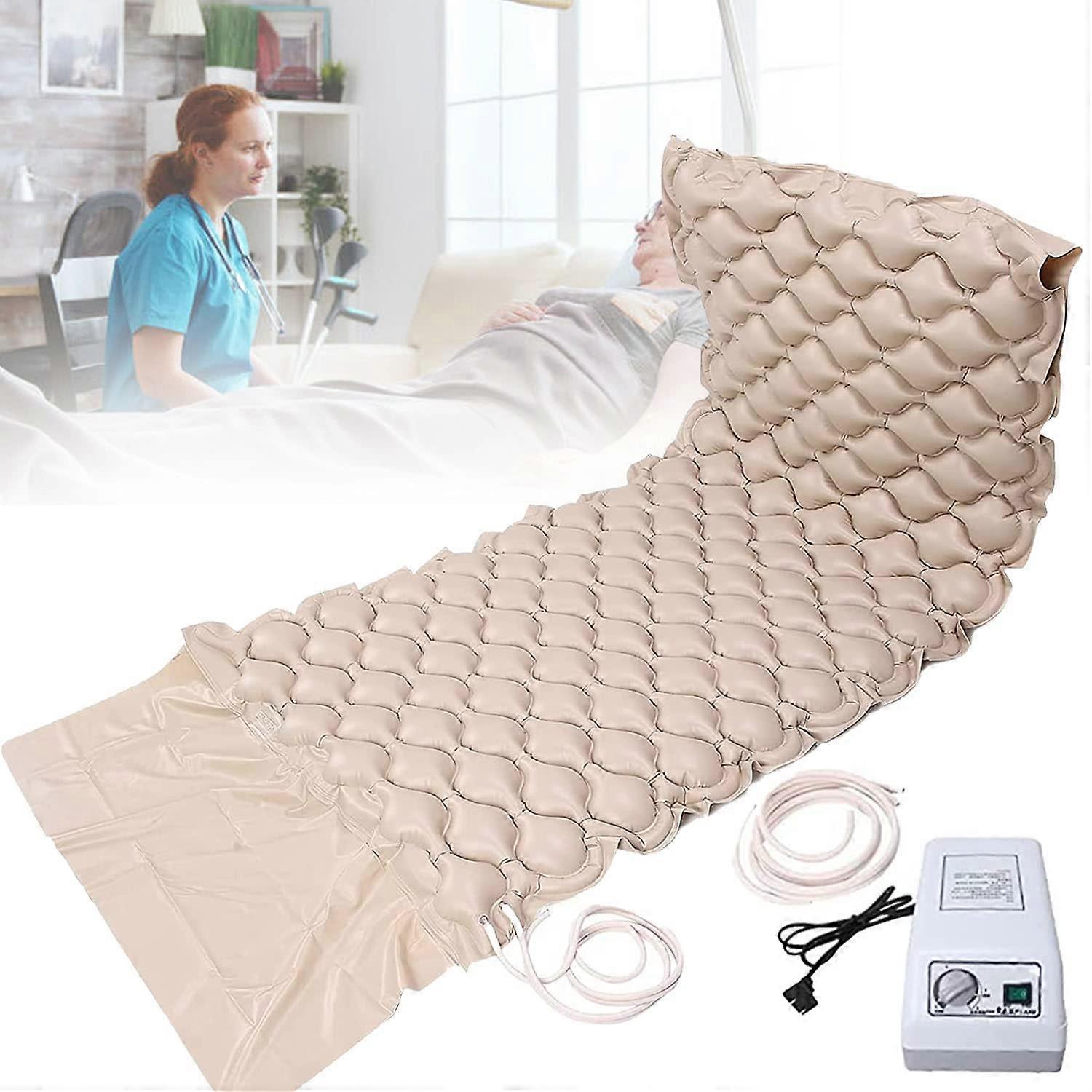 Interchangeable Pressure Mattress with Compressor - Medical Grade PVC Canvas, 190 x 90 cm, Navy Blue, 135 kg Capacity