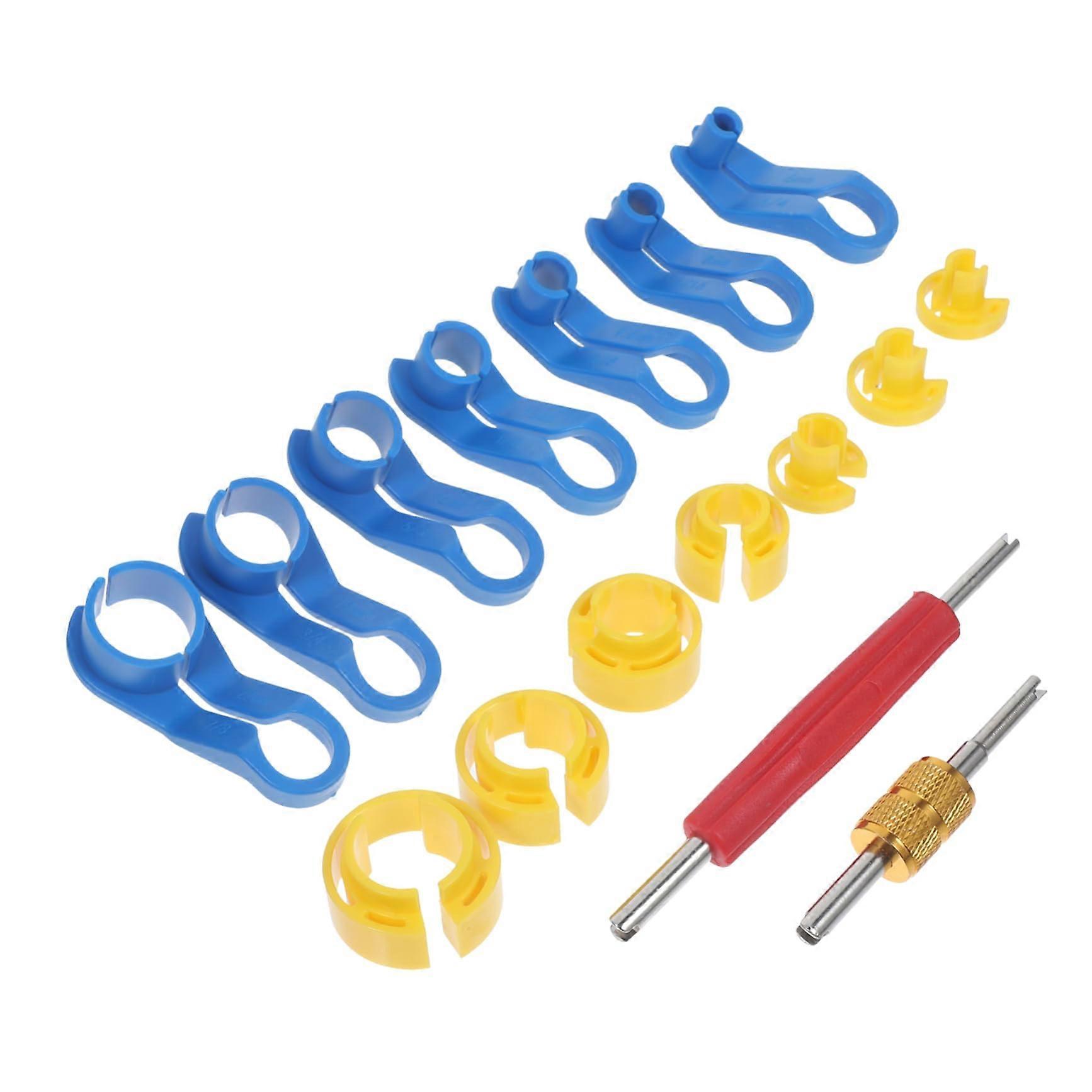 16Piece Vehicle Refrigerant Line Disconnect Tool Set for Easy Removal