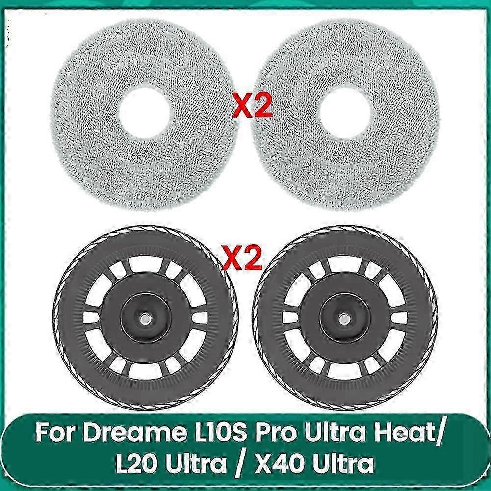 Mop Plates & Pads Set for Dreame L10S Pro L20 X40 Ultra