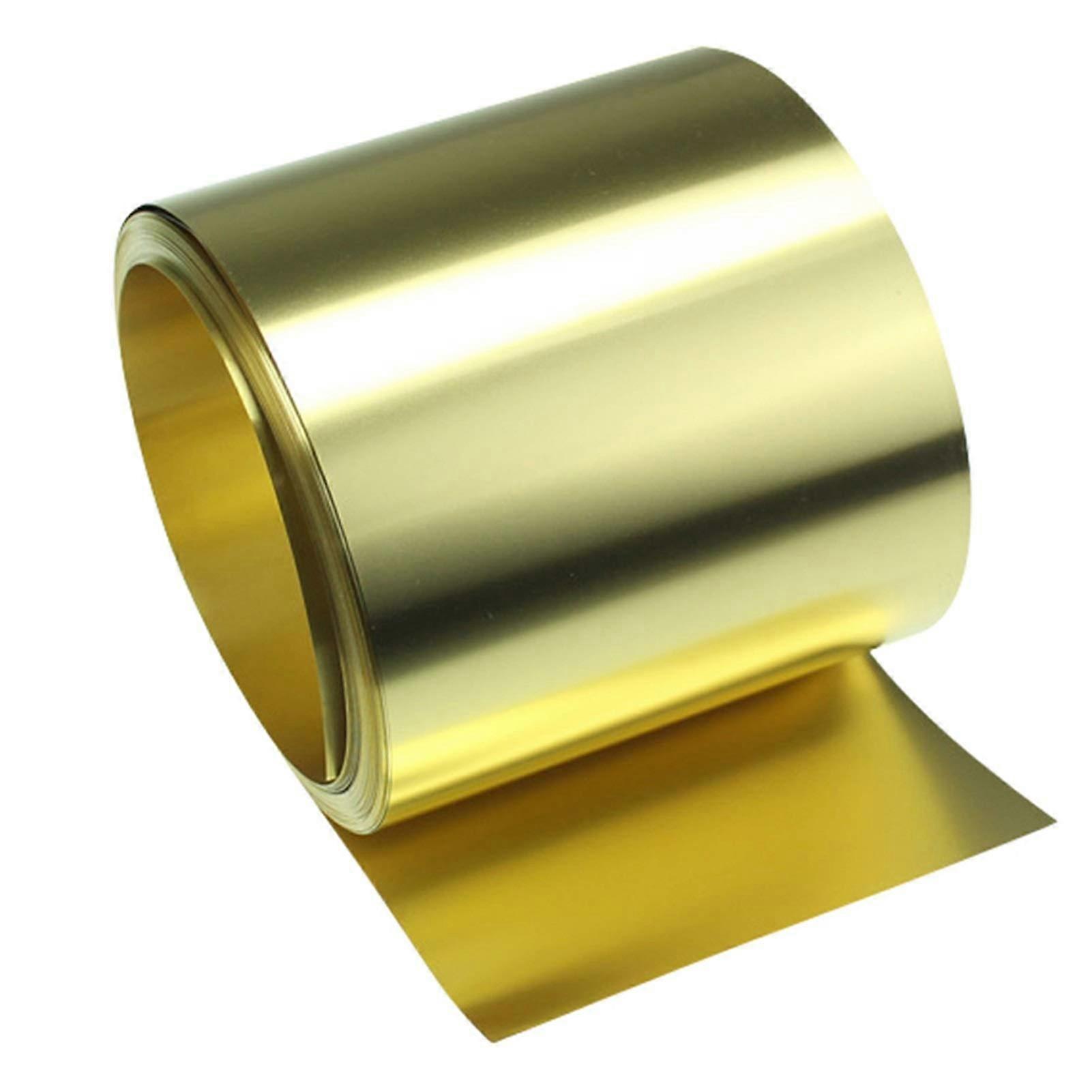 Zkenshancopper sheet Brass Sheet Metal Thin Foil Plate Shim 0.1X100X1000mm
