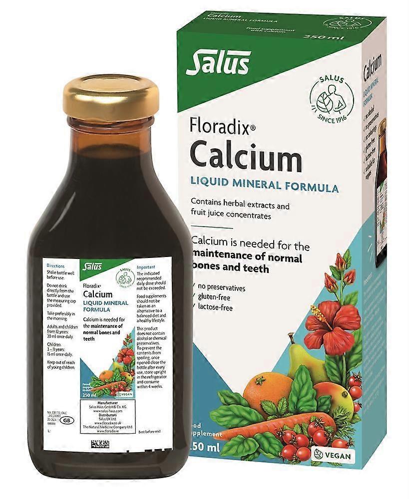 Floradix Calcium liquid mineral supplement 250ml - 2 Pack