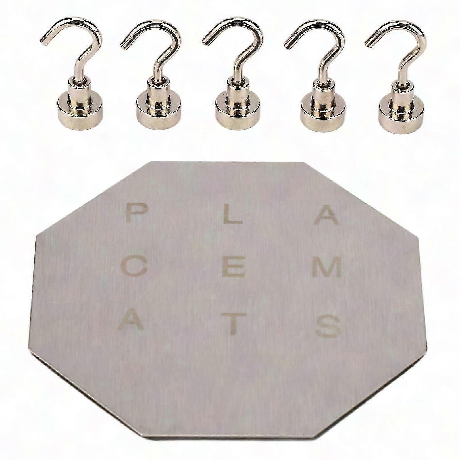 Magnetic Nail Art Display Stand with 5 Tip Holder - False Nail Practice Tool for Manicure DIY