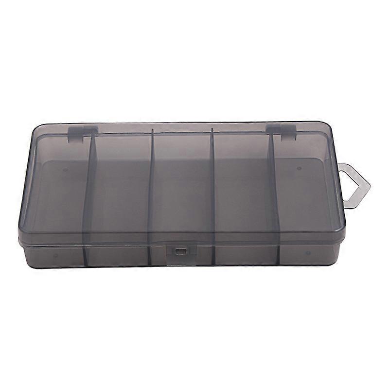 Artificial bait trap box, waterproof and transparent with 5 compartments, medium size