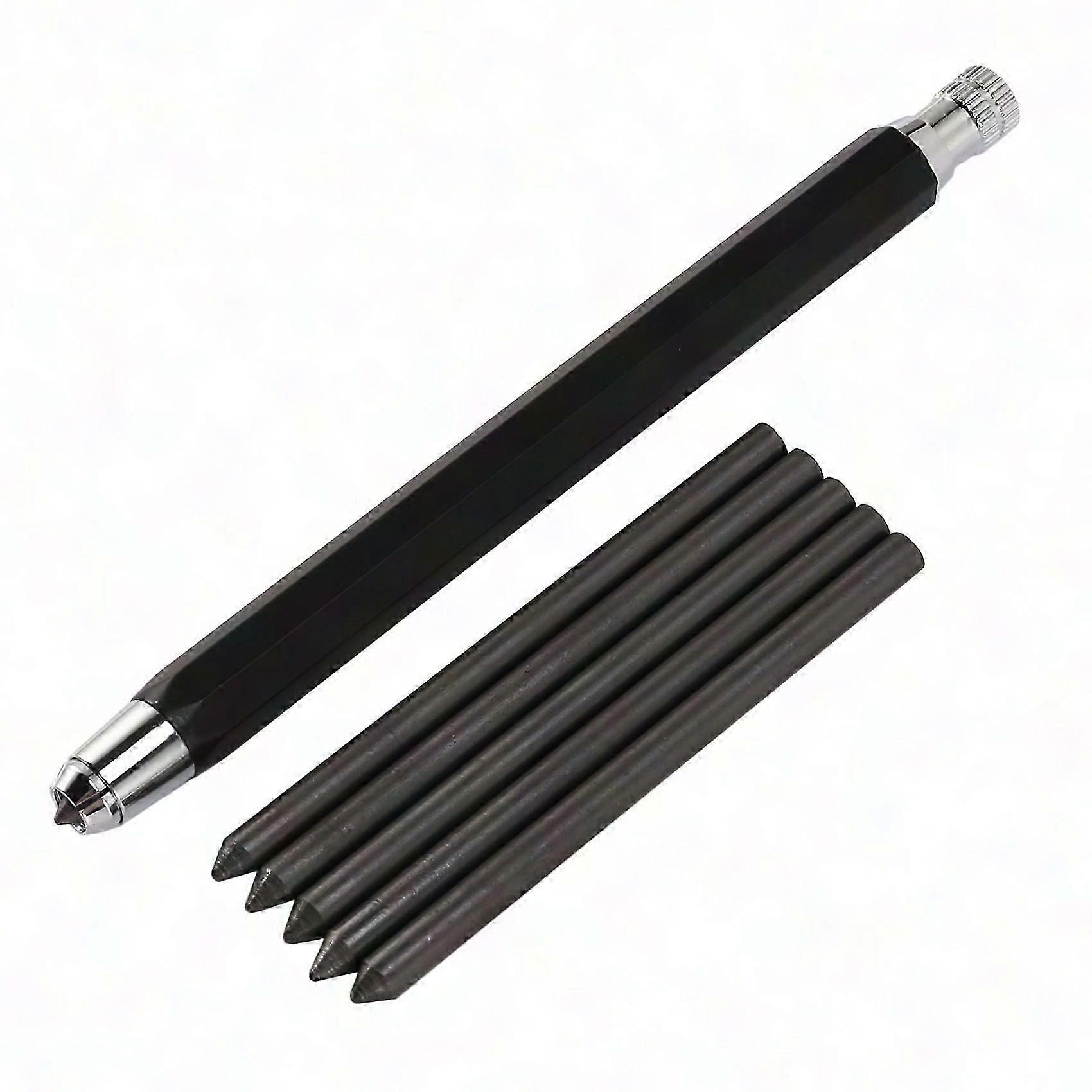 1 Set 5.6mm Metal Lead Holder Automatic Mechanical Graphite Pencil for Drawing Shading Crafting Art