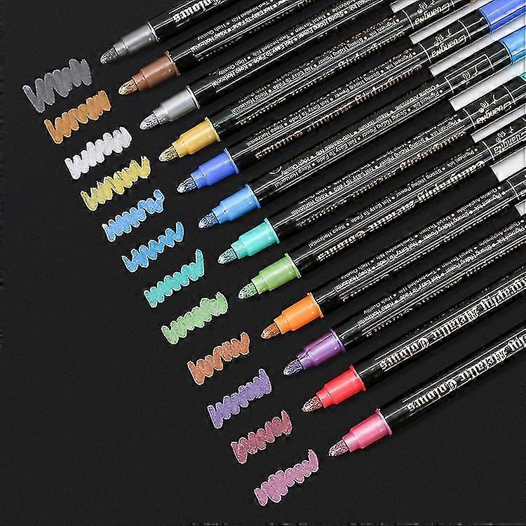 Metallic Marker Pens, Dual Tip for Scrapbooking and Card Making