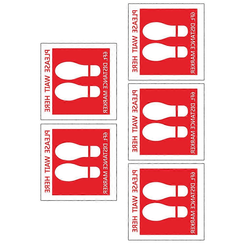 Keeping Distance Stickers 5 Sheets Suitable Round Decor for Public Places Including Schools and Shopping Centers