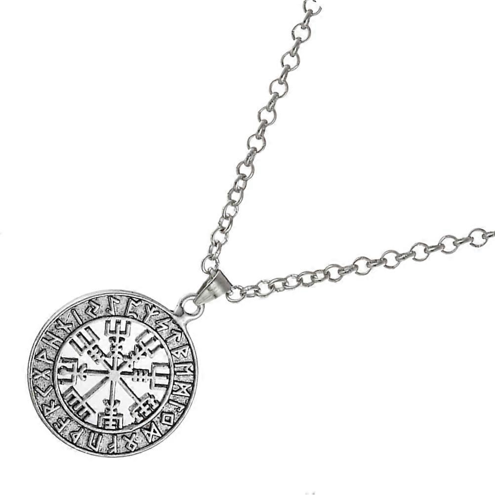 Retro Nordic Style Viking Necklace for Decor 1 Piece Silver Alloy
