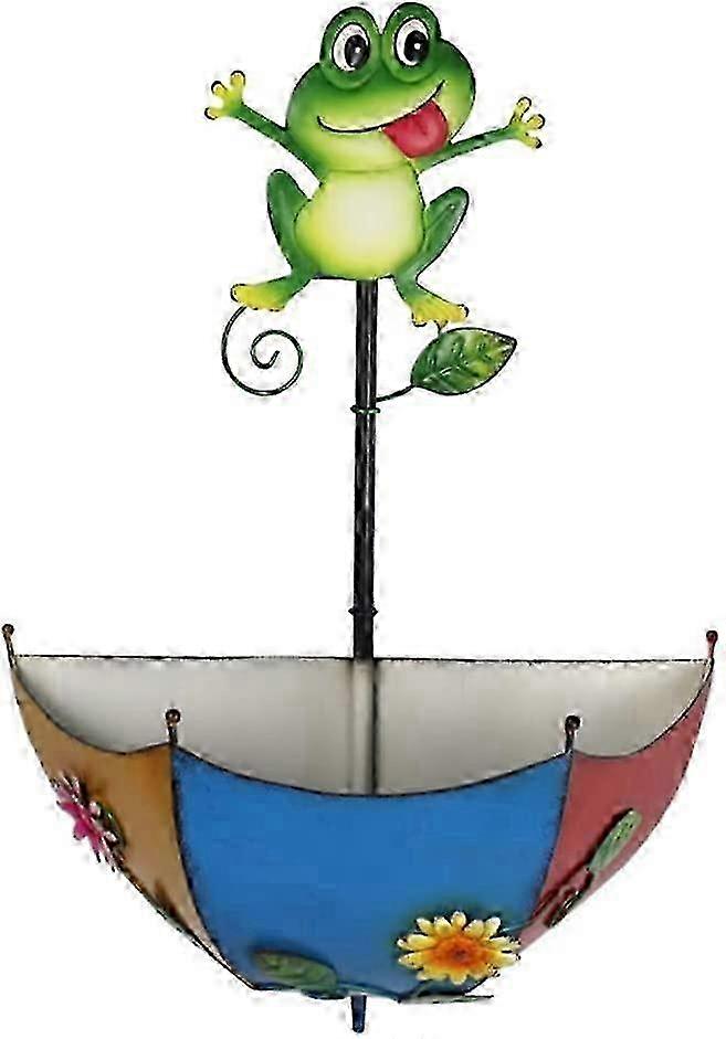 High Quality Metal Umbrella Shape Hanging Planter, Wall Mounted Wall Art Hanging Fence Planter Basket, Garden Vintage Planter - Green
