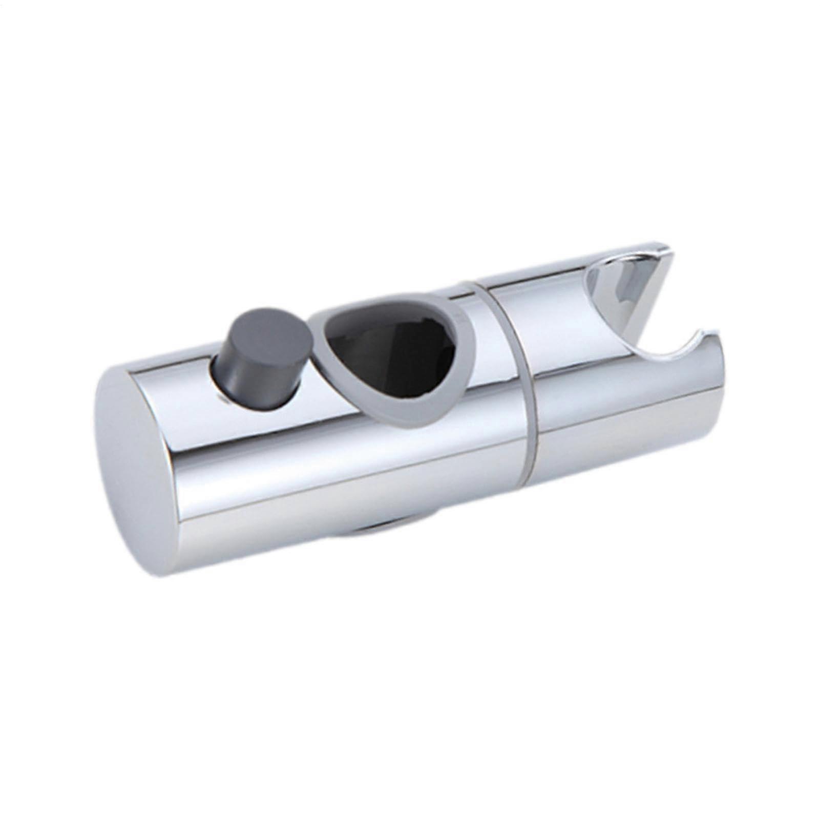 Shower Rod Flower Head Holder For Slide Bar, 360 Degree Rotation, Adjustable Slider Clamp, Easy Installation 25mm