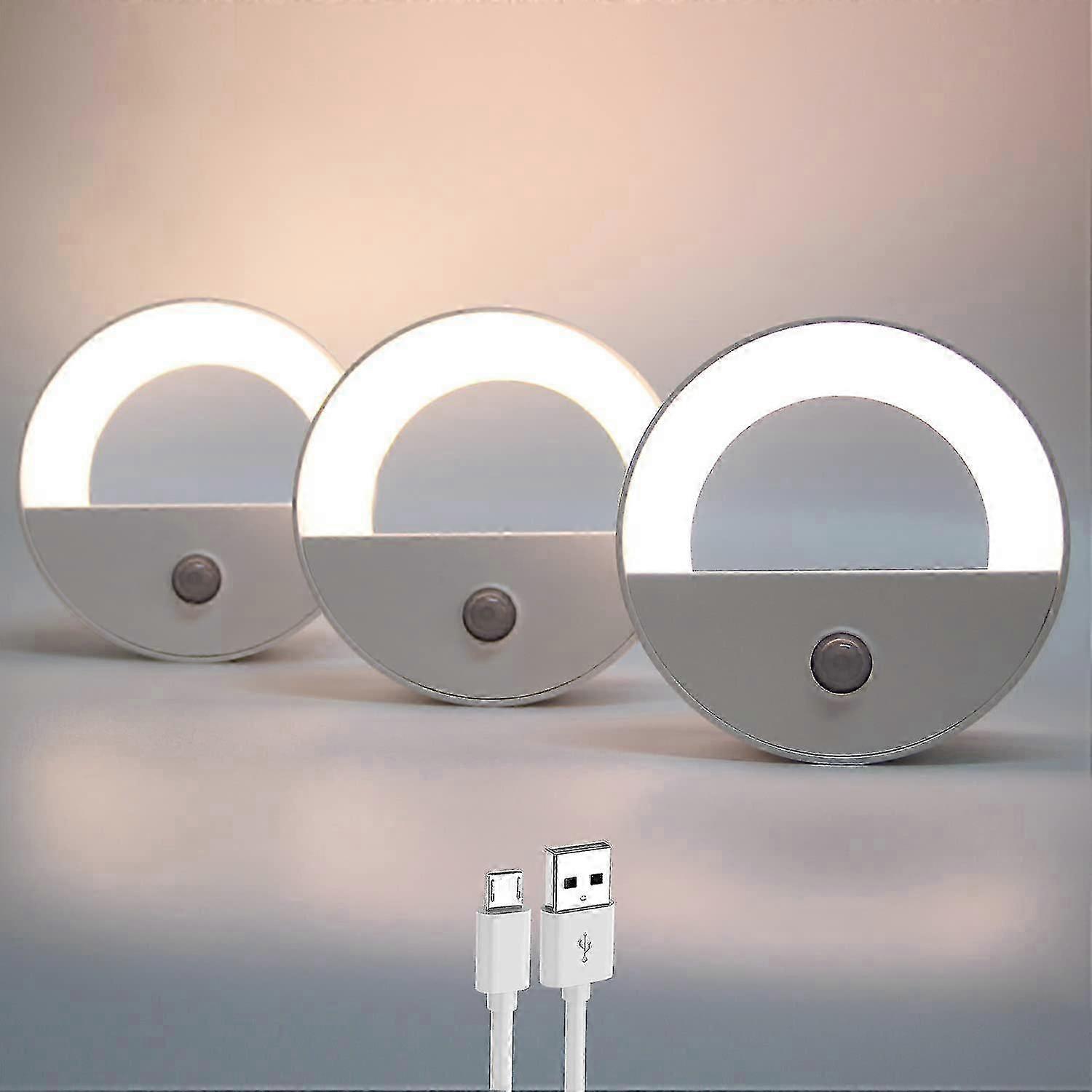 2 Pack Intérieur USB Rechargeable Led Motion Sensor Lumières