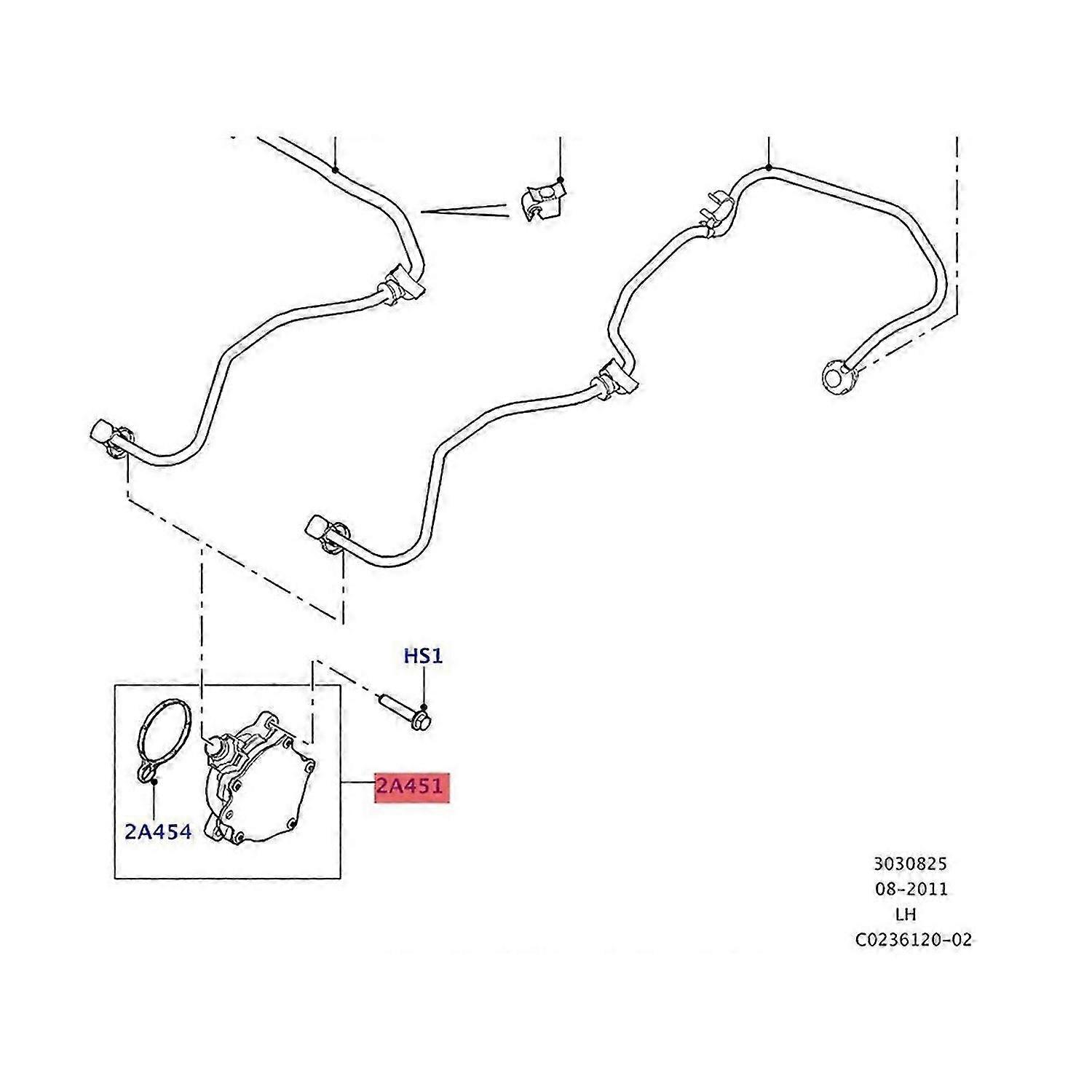 2.0L Booster Brake Vacuum Pump for Evoque XF