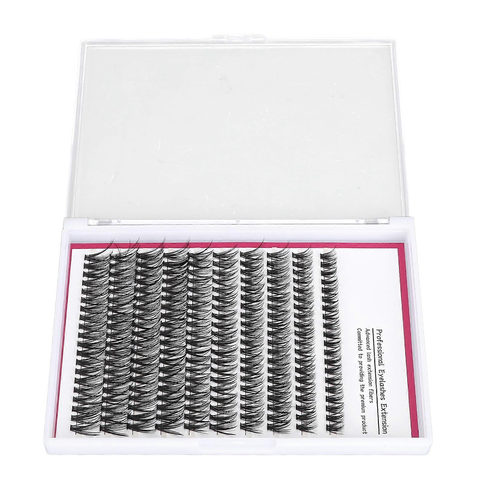 Eyelash Extension Kit 200pcs Clusters Individual 40D False Lash DIY Extension Kit with 10ml Dual Use Glue Lash Tweezers