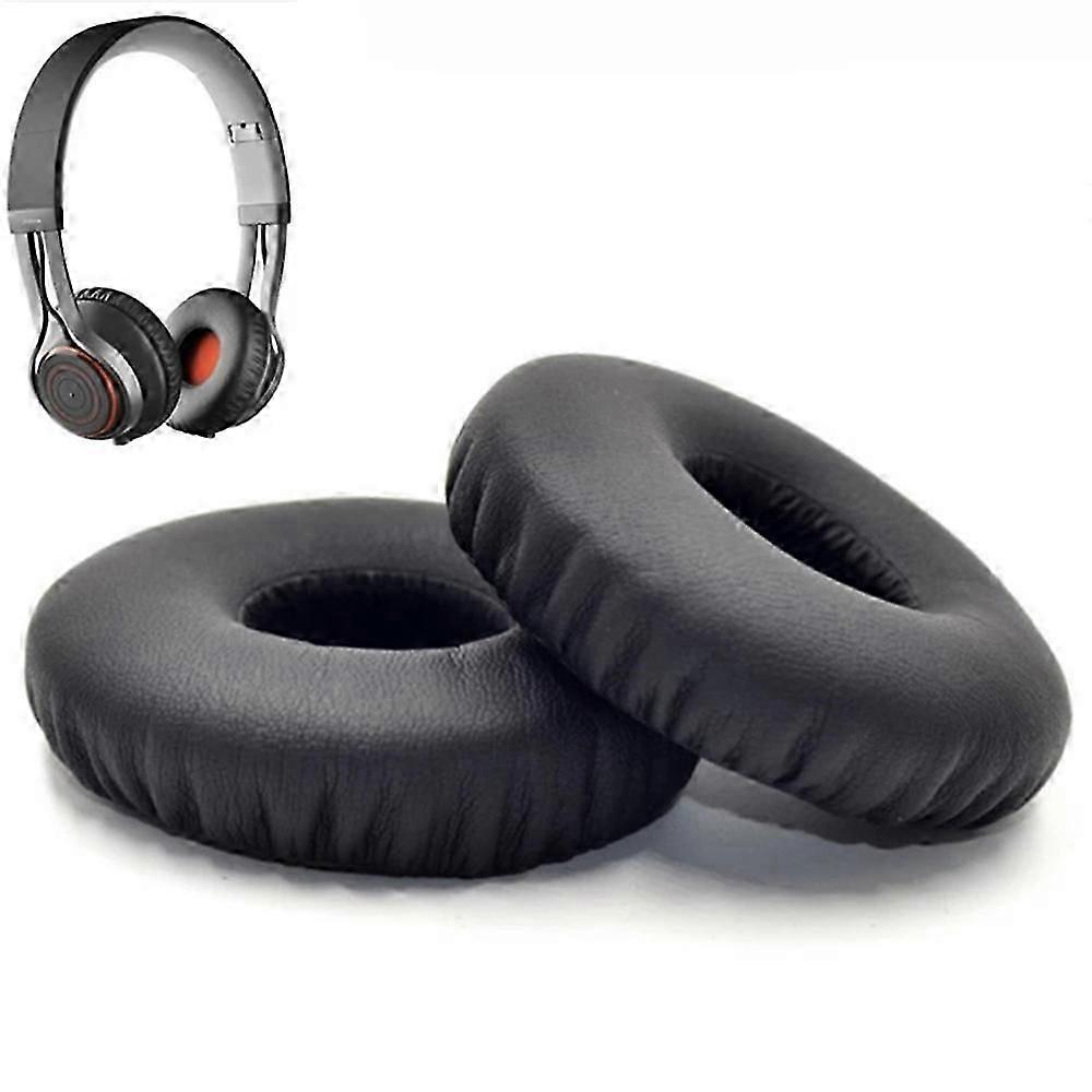 1 Pair for Jabra Revo Wireless On-Ear Bluetooth-compatible Headset Plain Protein Leather Ear Pads Re
