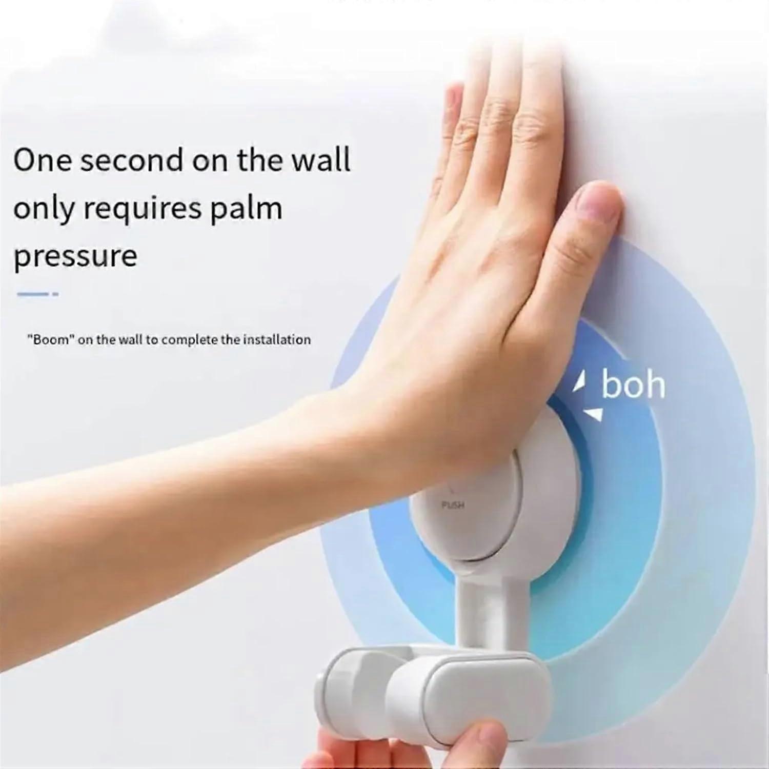 Suction Cup Shower Head Holder No Drill 360Degree Adjustable OneClick Disassembly Shower Support Stand Single Pack