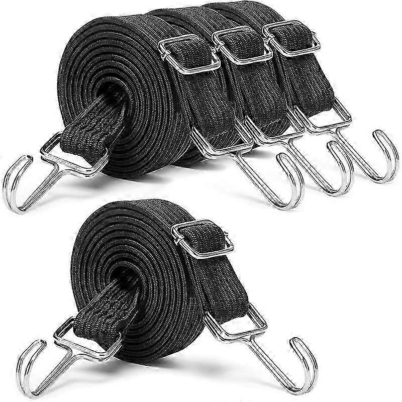 Exquisite Adjustable Bungee Cords with Hooks Set,2M Long (4 Pack)