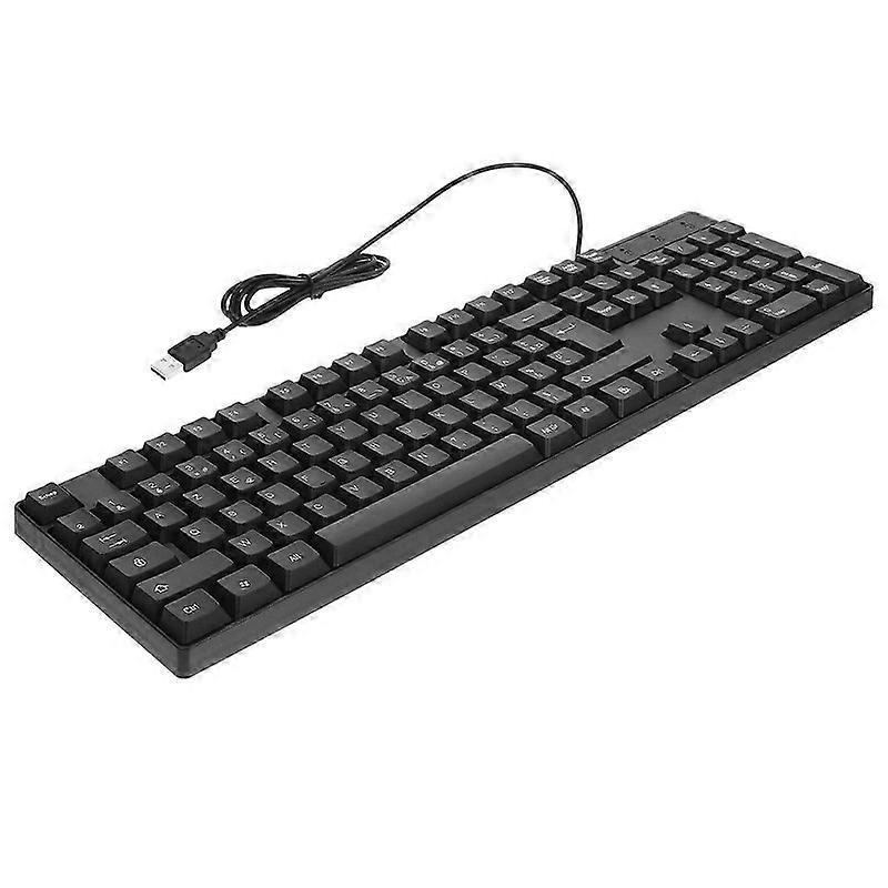 Wired Keyboard Full Size French Keyboard Office Work Black 16.90X4.91X0.98in USB Powered 1Pack