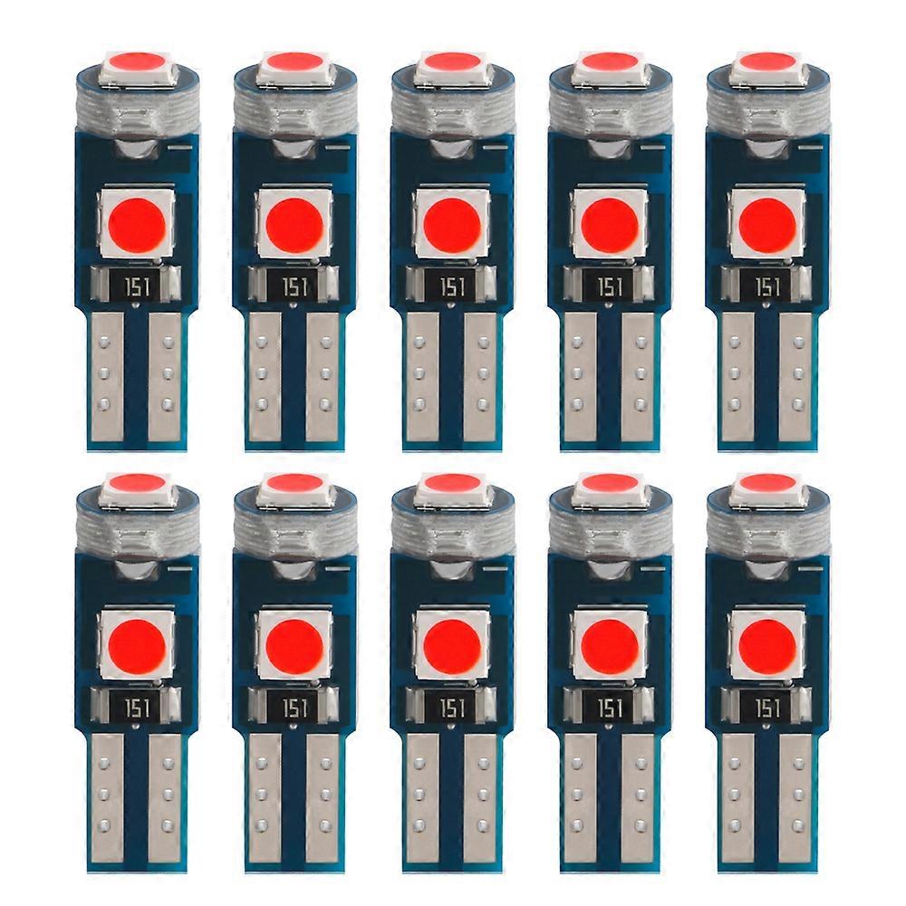 30Pcs T5 LED Bulb Car Instrument Lamp W3W W1.2W 12V Led Canbus Lights Dashboard Warming Lamp Indicator Wedge Car Interior Lights