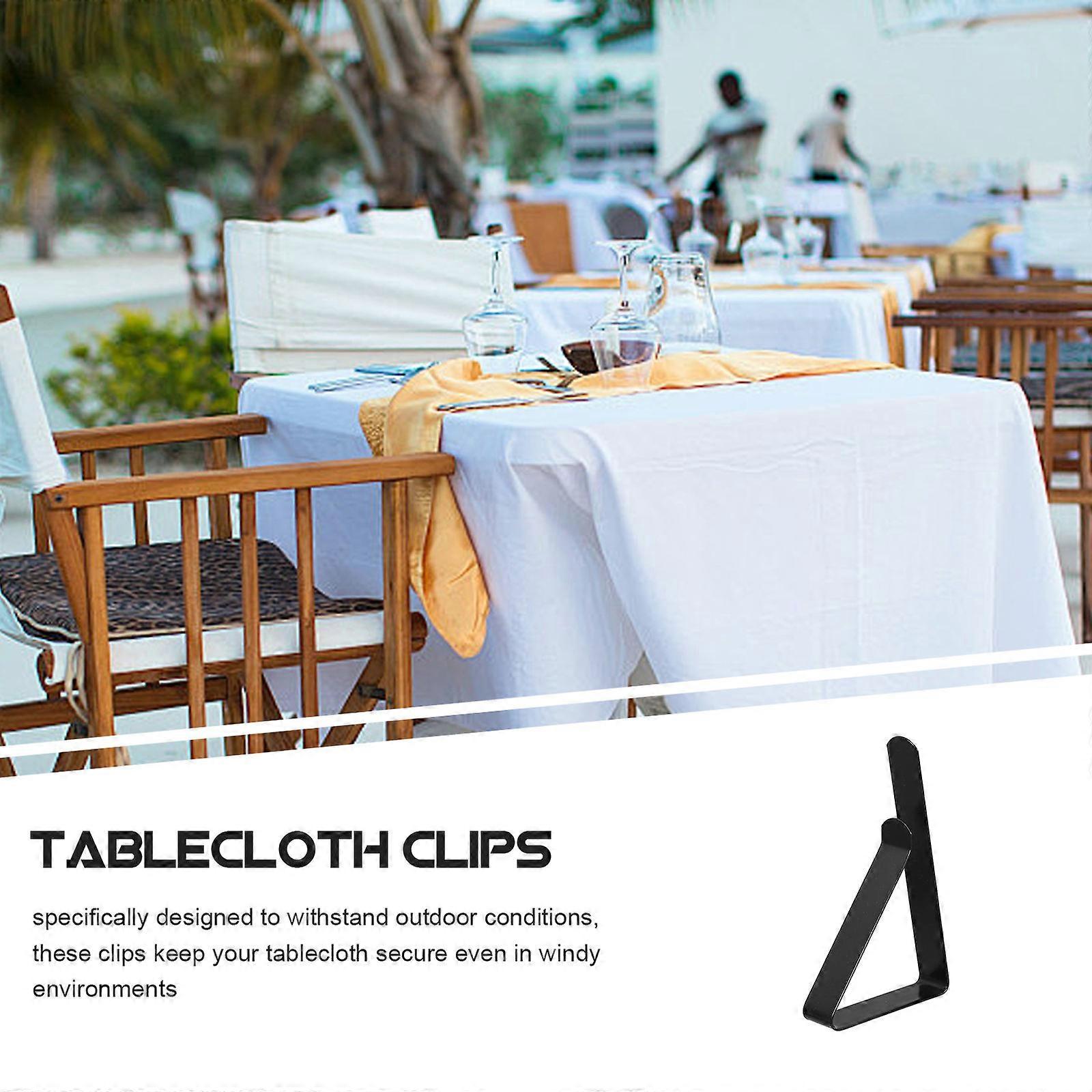 Tablecloth Clips Stainless Steel for Secure Hold 12Pcs Black Outdoor Picnic Use