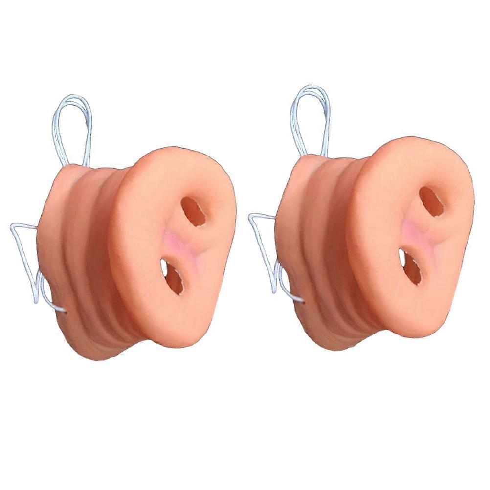 Party Prop Simulering Snute Maske For Quirky Fester Beige Elastisk Band 4Set