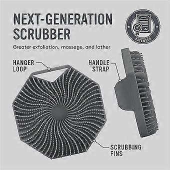 Zachte siliconen exfoliërende borstelreiniger handmatige body grijs