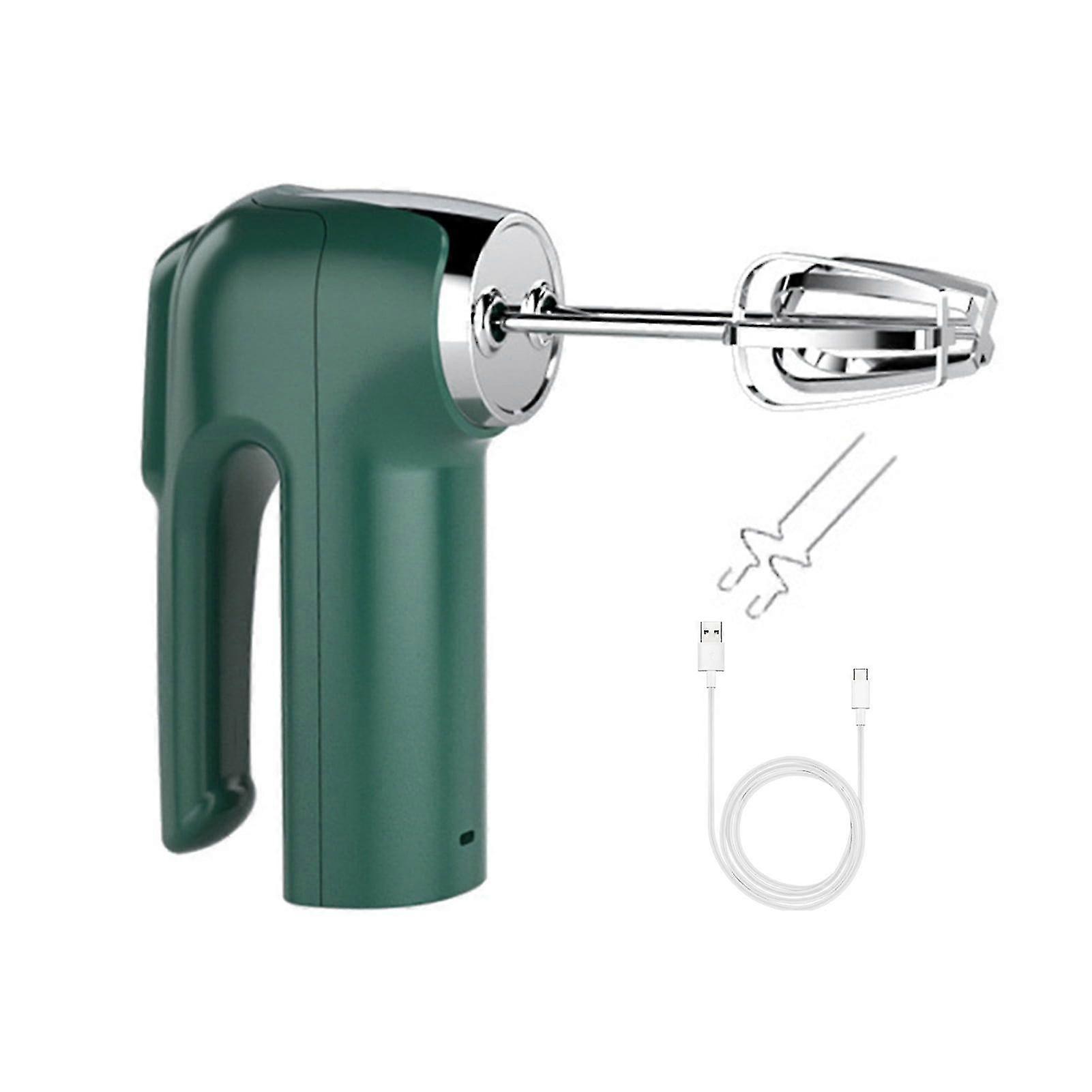 USB Rechargeable 3-Speed Cordless Whisk with Stainless Steel Beater for Eggs and Mixing Tasks