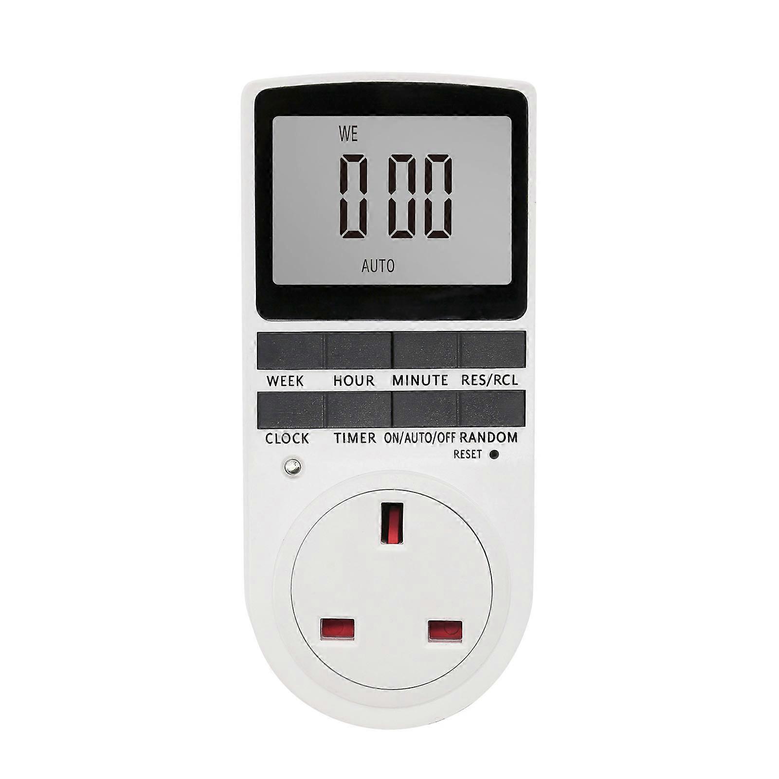 Digital Timer Switch Socket Programmable Electronic Timer with LCD Display Energy Saving Intelligent Digital Timing Plug-in Socket
