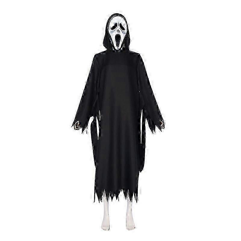 תחפושת פנים רפאים מפחידה למבוגרים צעקה 6 גלימת קוספליי אימה עם מסכה תלבושת מסיבת ליל כל הקדושים 2025 -CANH