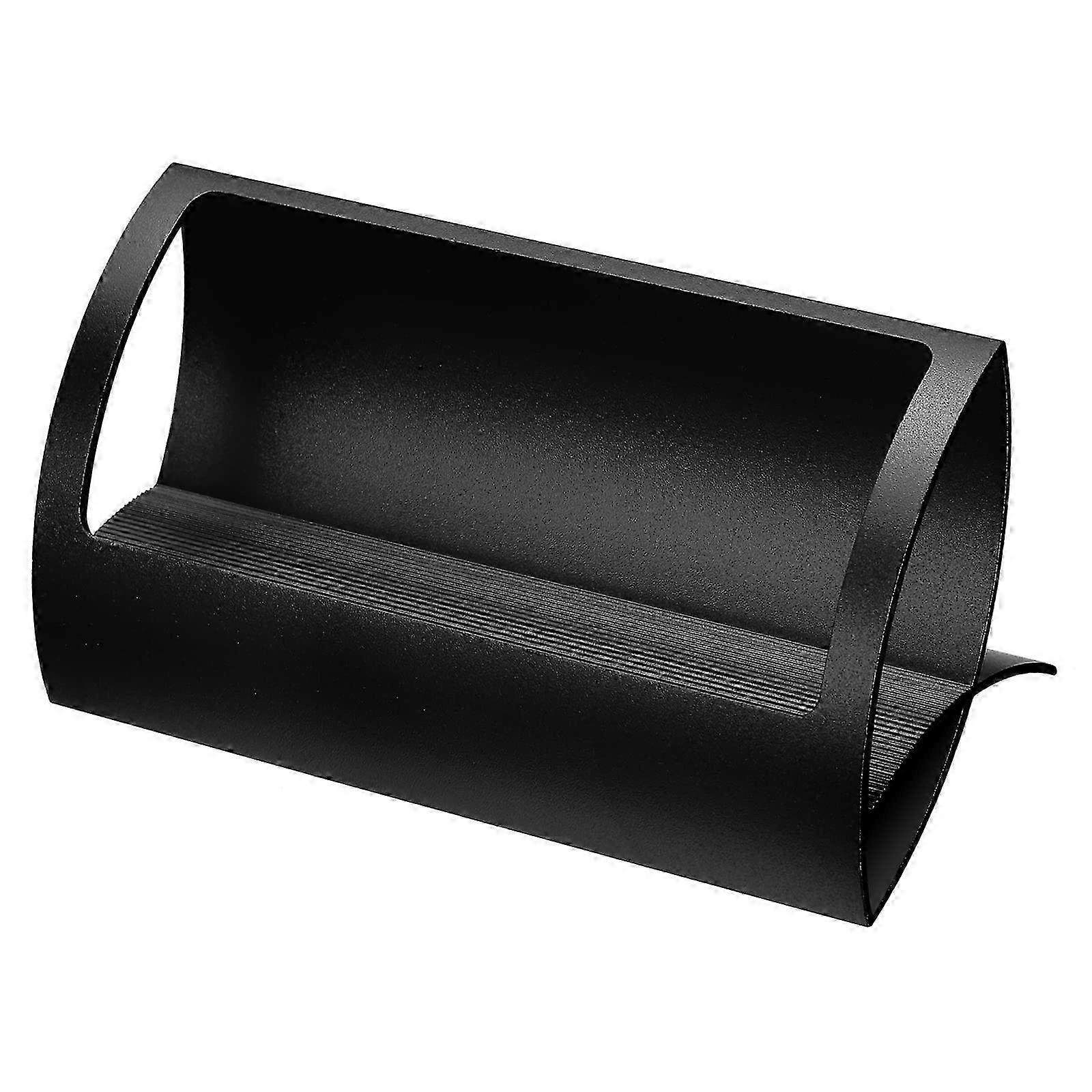 1 Pack Aluminum Name Card Collection Display Stand Organizer for Office Desk, Black