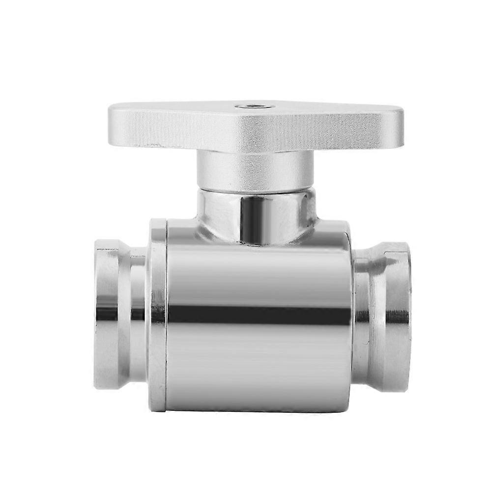 G1/4" Internal Thread Silver Water Ball Valve for Computer Water Cooling System (Silver Handle)